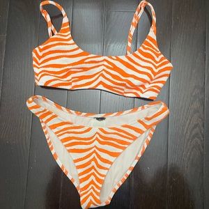 Triangl Orange Zebra Maci Bikini Set